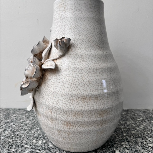 Luxury Bloom 12 1/4" Tall Ceramic Vase - Picture 3 of 13